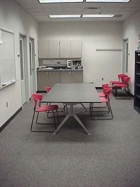 Students can collaborate in meeting area