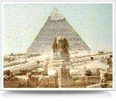 Egyptian pyramid.