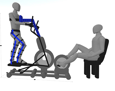 Graphic of people working out on elliptical machines