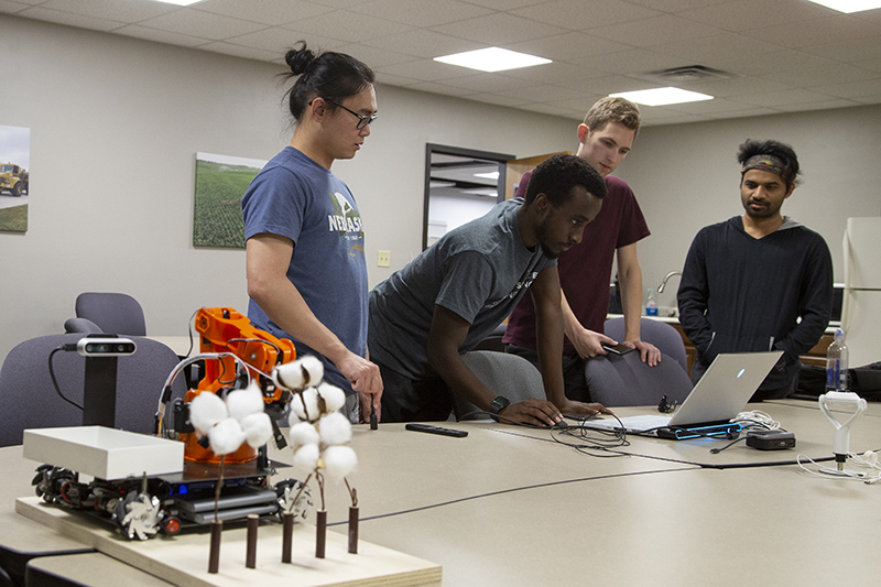 A team of Nebraska Engineering students took first place at the ASABE Robotics Student Design Competition.