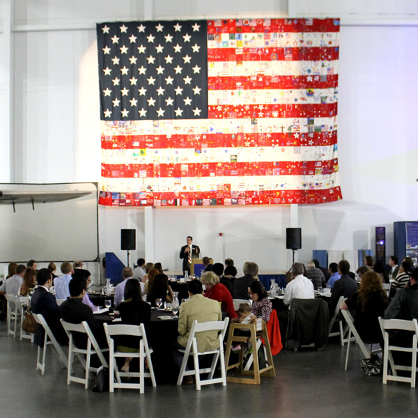 Dr. Daniel Linzell Delivers the keynote speech during the 2016 Fall Banquet at the Strategic Air and Space Museum