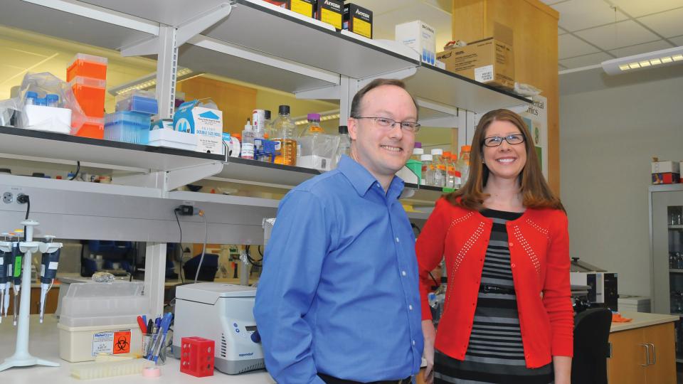 A research project between Angela Pannier and Andrew Dudley is one of three UNL/UNMC collaborations funded through the Bioengineering for Human Health Grants Initiative. Funds for the program are provided by vice chancellors for research on both campuses.