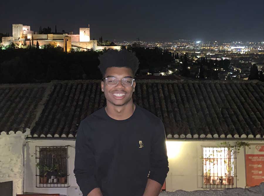 Andre' Tharp III, an electrical and computer engineering major from Portland, Oregon, returns to Nebraska after spending the fall semester 2021 studying in Valencia, Spain.