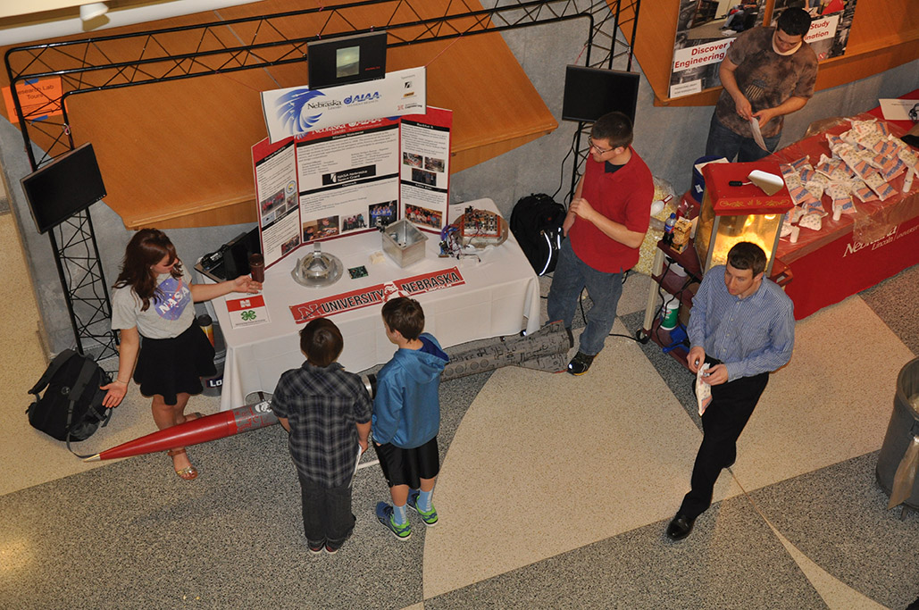 The annual E-Day Open House showcases student design projects and student organizations.