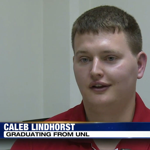 Caleb Lindhorst, a senior in biological systems engineering, will graduate Dec. 17, almost three years after a near-fatal car crash.