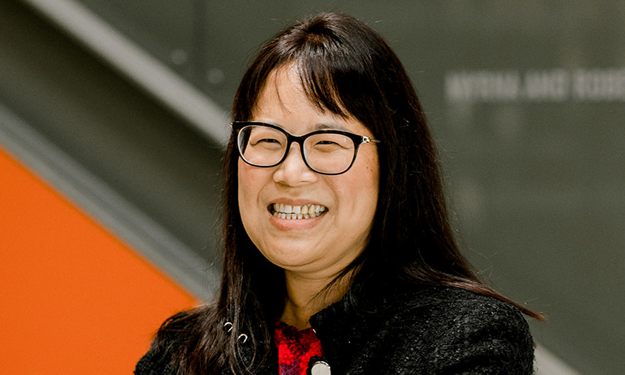 Lily Wang, director of the Durham School of Architectural Engineering and Construction and Charles W. and Margre H. Durham Distinguished Professor