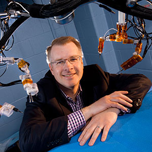 Virtual Incision Corp. - a company co-founded by Shane Farritor (above), professor of mechanical and materials engineering, and Dmitry Oleynikov, a UNMC professor of surgery - announced the successful first in-human use of its miniaturized robotically assisted surgical device.