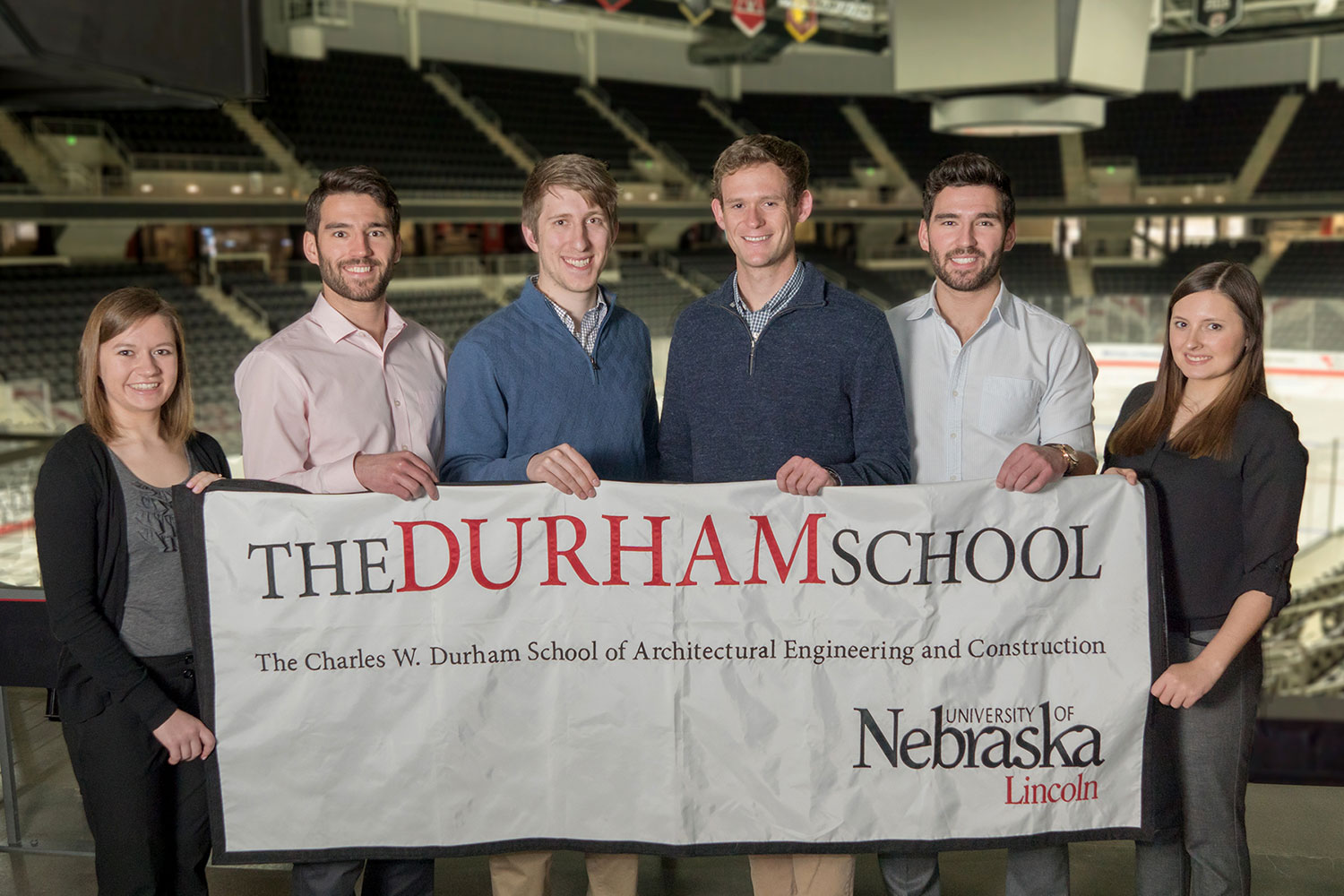A team of faculty, alumni, and current students from The Durham School, with support from industry volunteers, was awarded the grand prize in the 2016 NCEES Engineering Award competition. One team of the students, pictured above, consisted of (from left) Brianna Brass, Adam Mackenzie, Jacob Clatanoff, Jacob Pulfer, Ben Mackenzie and Katie Gilg.