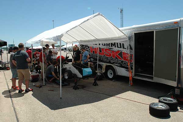 The Husker Motorsports team was just one of 81 teams (66 cars with internal-combustion engines and 15 with electric engines) that competed at the Formula SAE Lincoln event at Lincoln Airpark June 17-20.