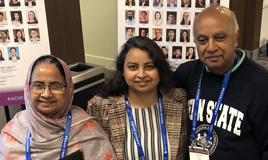Shudipto Dishari was joined by her parents, both of whom are American Chemical Society members, at the organization's Division of Polymeric Materials: Science and Engineering Fall Meeting.