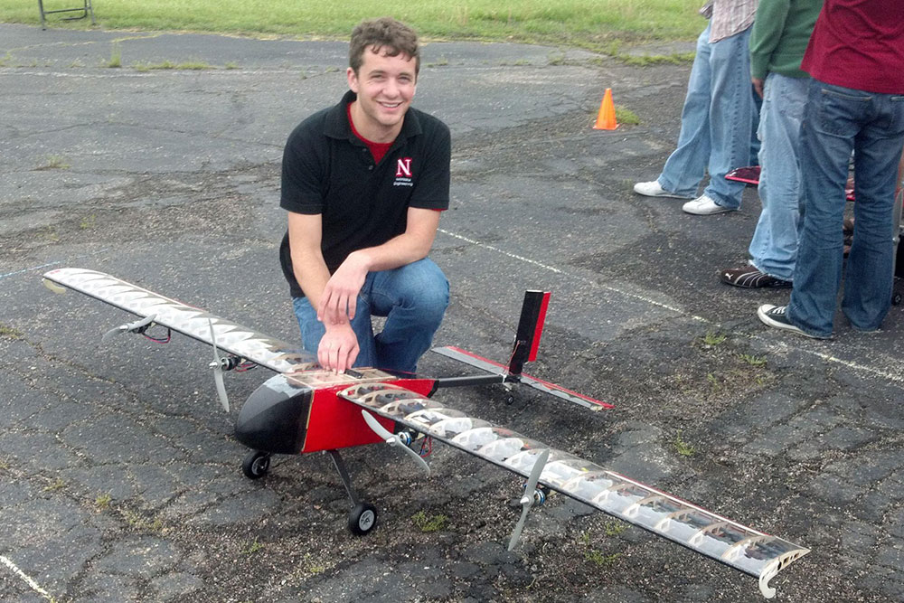 While an undergraduate at UNL, Kyle Hanquist participated in the Design, Build, Fly competition.