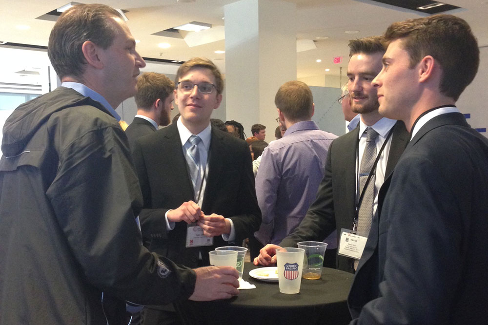 Nebraska Engineering students get an opportunity to network with Union Pacific executives and employees during a mixer Tuesday (March 21) at the Complete Engineer Conference.