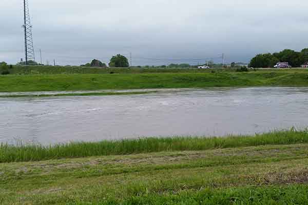 With heavy rains in early June, the water in Salt Creek rose to near flood stage for a second time this spring.