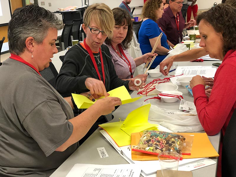 2019: Teachers work together at the UNL (CHME) High School Science Teachers' Workshop.