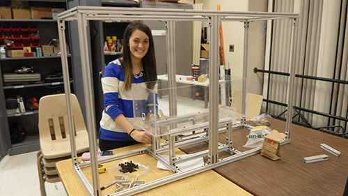 Frame assembly is coming together for the 2014 UNL Microgravity Team project.
