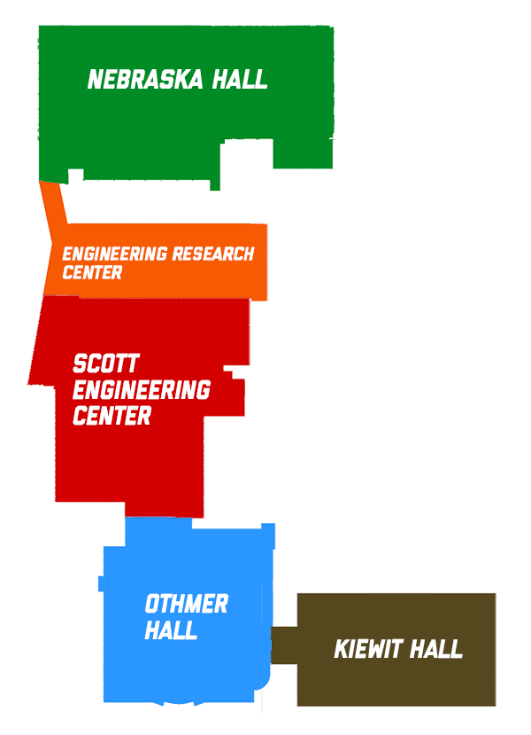 Engineering Complex: Nebraska Hall, Engineering Research Center, Scott Engineering Center, Othmer Hall & Kiewit Hall