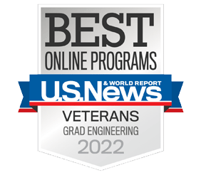 U.S. News & World Report: Best Online Programs Grad Engineering Veterans Badge