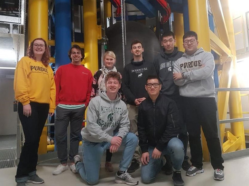 Group of students pose for a photo at Hannover Science and Engineering in Germany.
