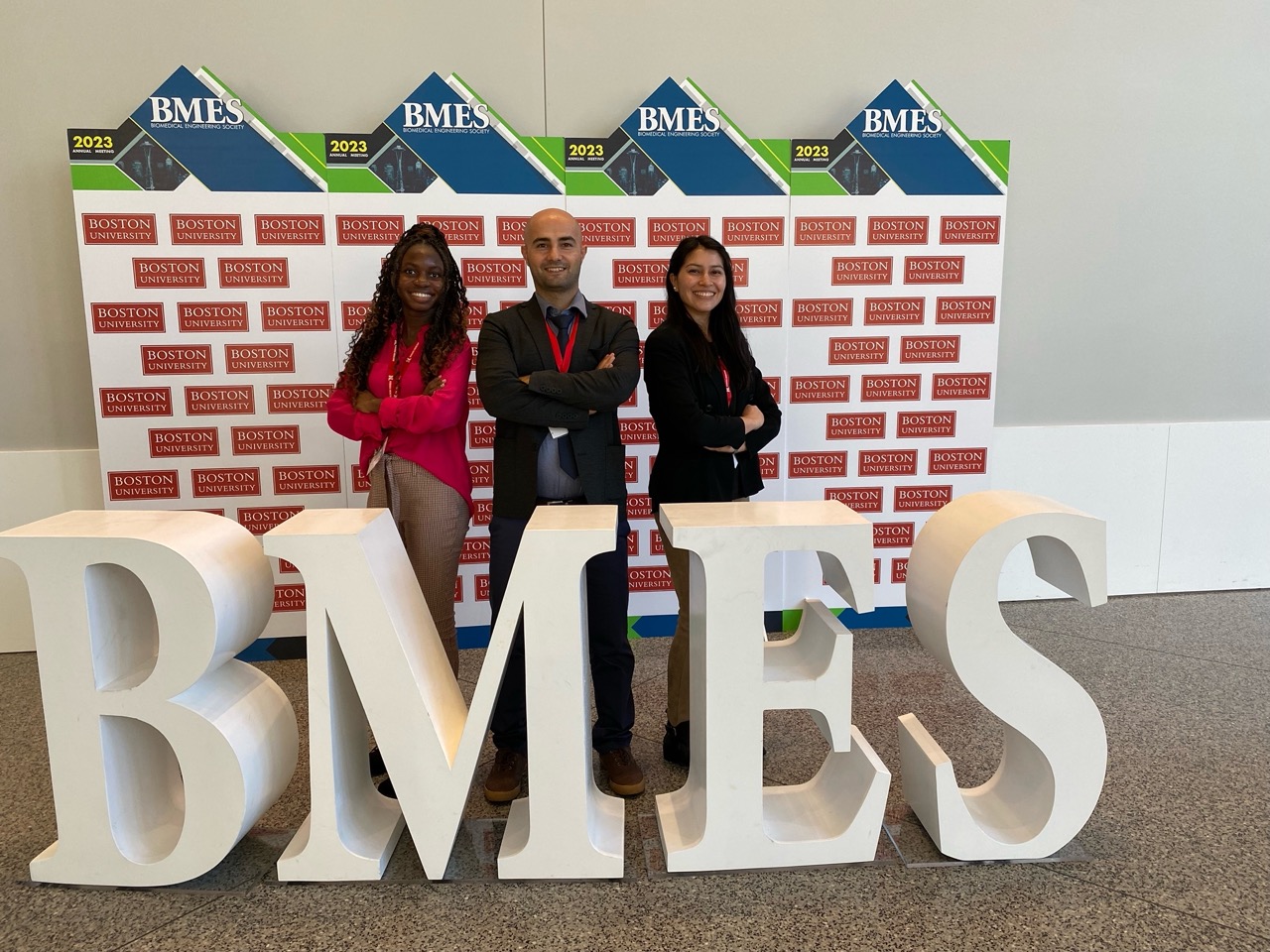Omer Sadek, Portia Plange, & Ivon Acosta-Ramirez at BMES 2023. (October 2023)