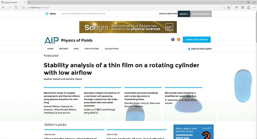 Physics of Fluids Homepage