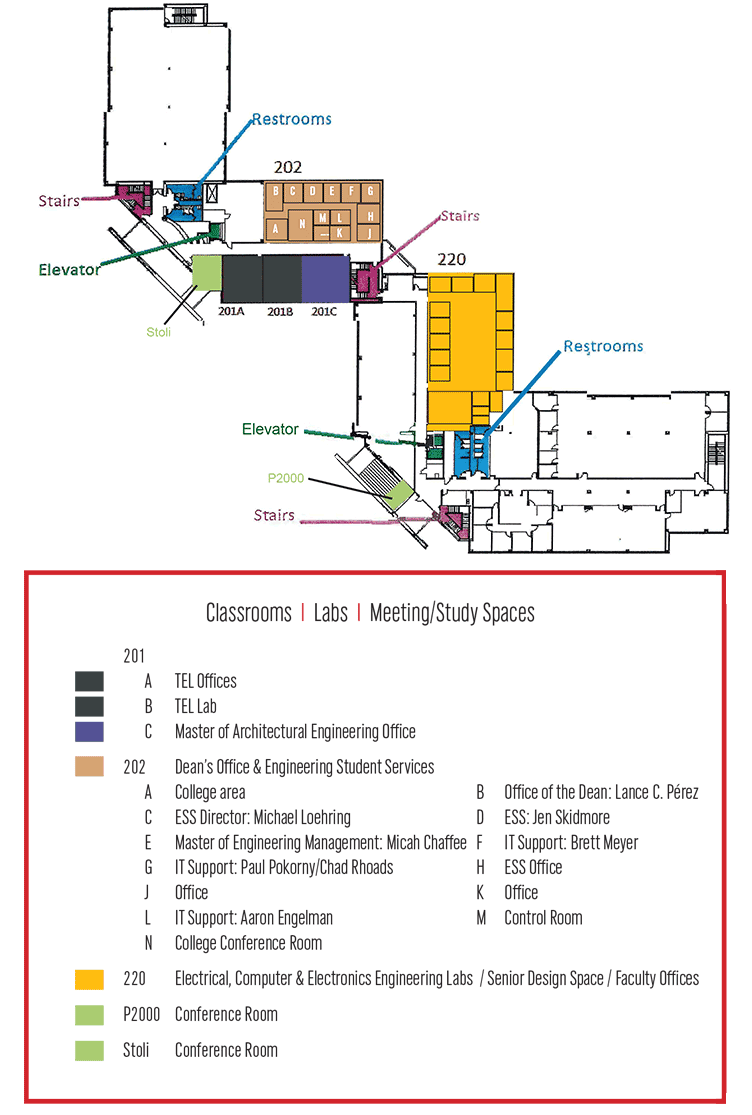 Scott Technology Center - Floor 2 Map