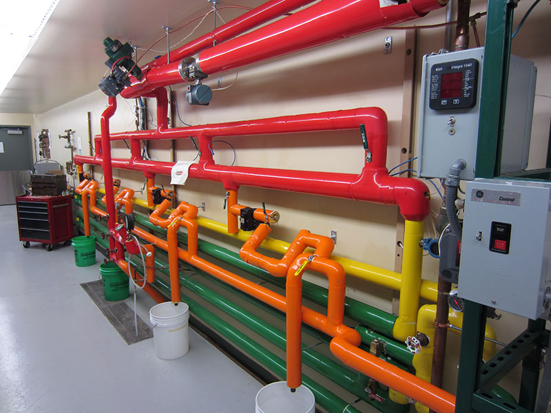 Heat Exchanger Colored Pipes