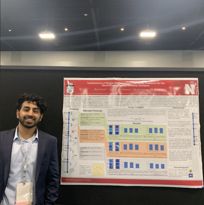 Summer REU Student, Wali Sohail, presented his research at the National BMES Conference in Orlando, Florida! (Summer 2021)