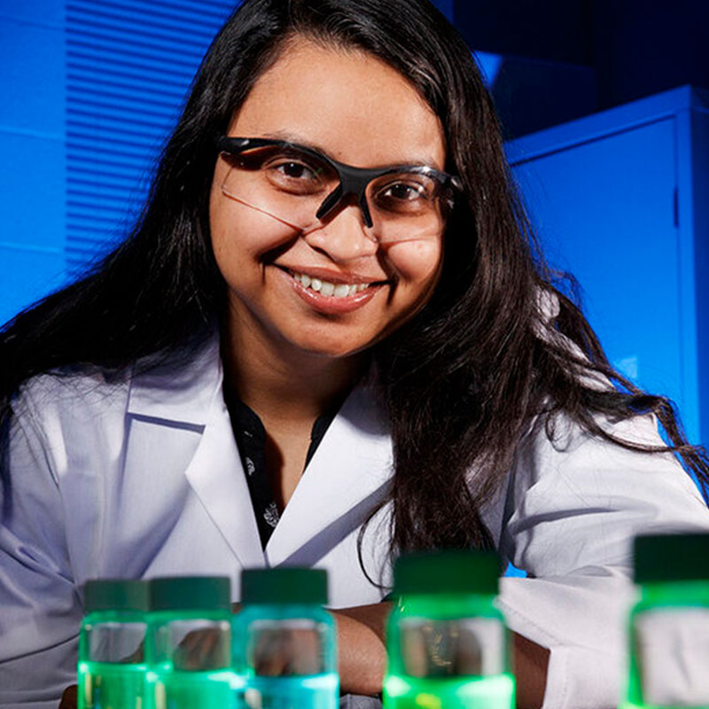 Portrait of Shudipto Dishari in a lab