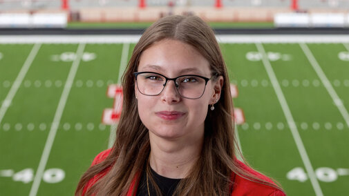 Anna Hadan, a senior mechanical engineering major