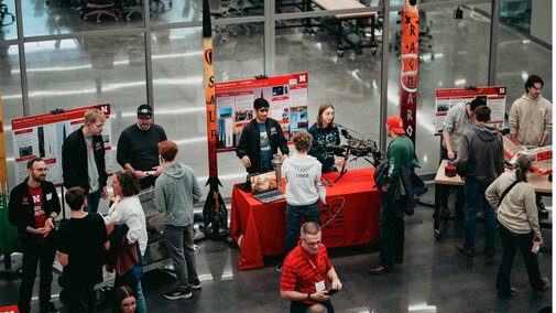 Students at a Student Organization fair