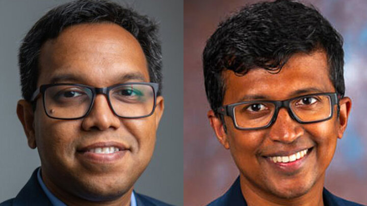 Nirupam Aich (left) and Rajib Saha.
