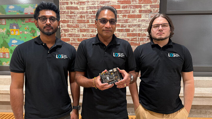 Project team members Samitha Somathilaka, Sasitharan Balasubramaniam, and Jacob Clouse.