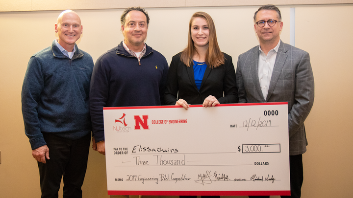 Mary Radke, a senior mechanical engineering major, won first place in the undergraduate category at the Dec. 12 Engineering Pitch Competition. 
