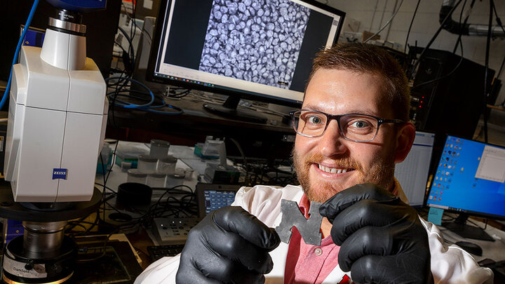 Eric Markvicka, assistant professor of mechanical and materials engineering