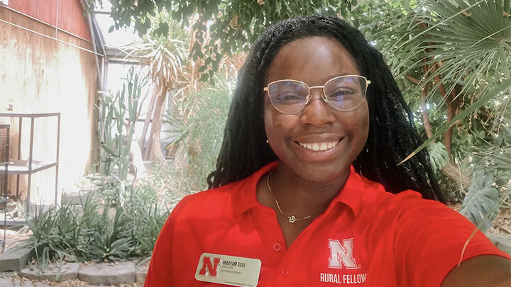 Maryam Sule, a chemical engineering student from Bellevue, Nebraska.