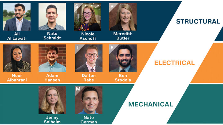 A team of Nebraska architectural engineering students earned the national championship at the AEI International Student Design Competition on April 22.