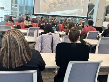 Participants at the Durham School Women in Construction Panel