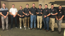 The Durham School team of Jay Davis, Edward Miller, Logan Jacobsen, Terrance Ball, Caden Rimers, and Breson Pillen, and team mentor Matt Barrows took second place in Commercial 2 Healthcare track at the ASC Region 4 Student Competition.