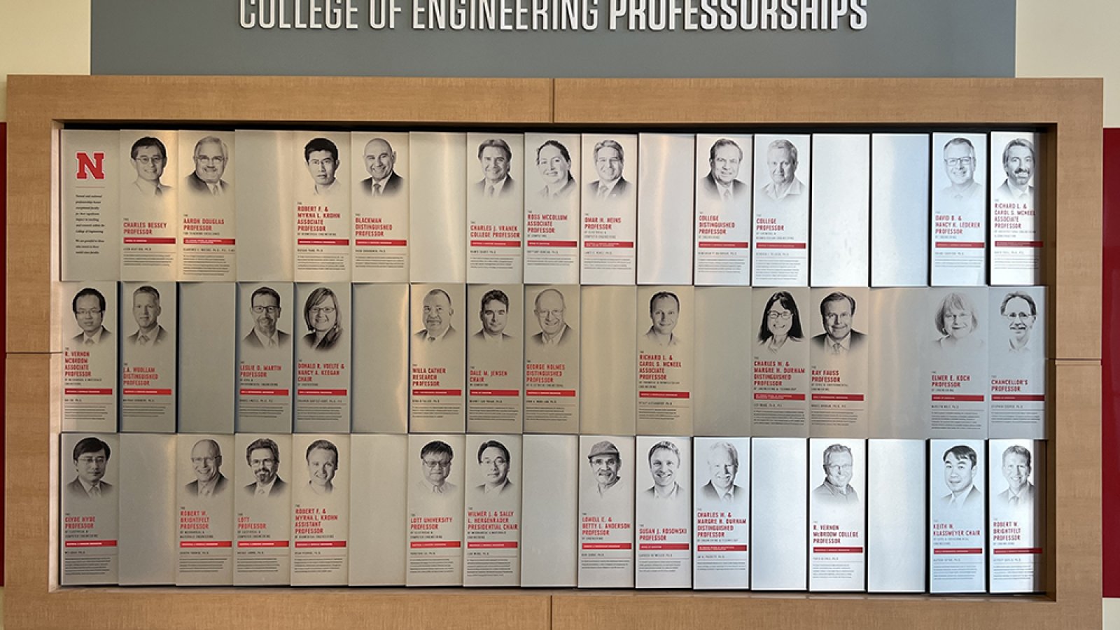Ten faculty from the College of Engineering have been honored with new named professorships, bringing to 27 the total of named professorships in the college.